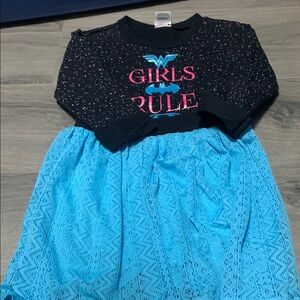 DC Comics Multicolored Ruffled Tiered Sweater Dress*